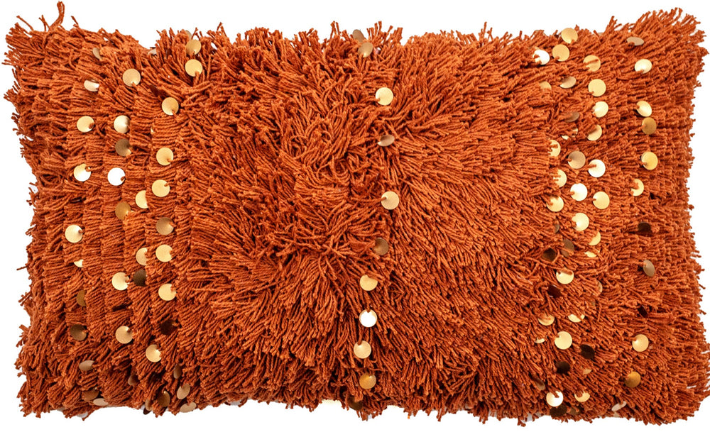 Fibre Filled – Textured Moroccon Sequin Rust 30x50