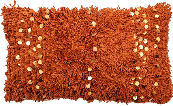 Fibre Filled – Textured Moroccon Sequin Rust 30x50