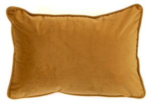 Velvet Piped Cushion Cognac 30x45