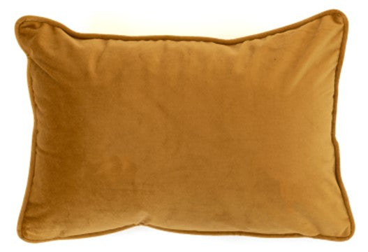 Velvet Piped Cushion Cognac 30x45