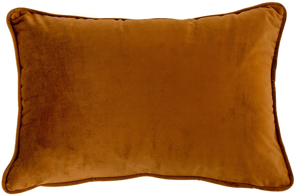 Velvet Piped Cushion Tan 30x45