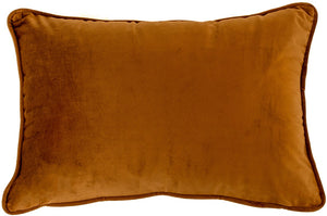 Velvet Piped Cushion Tan 30x45