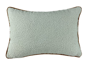 Double Sided Boucle Cushion with Contrast Rust Piping 30x45