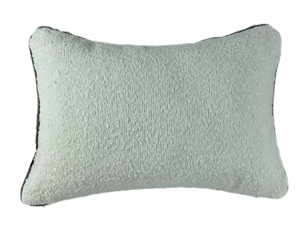 Double Sided Boucle Cushion with Contrast Grey Piping 30x45