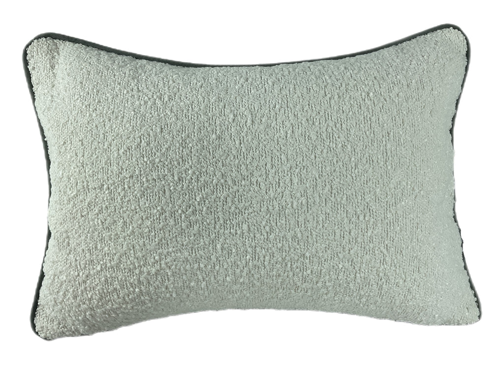 Double Sided Boucle Cushion with Contrast Grey Piping 30x45