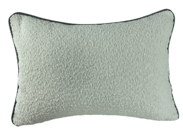 Double Sided Boucle Cushion with Contrast Grey Piping 30x45