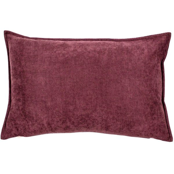 Rich Plain Velv Cushion in Aubergine 35x55