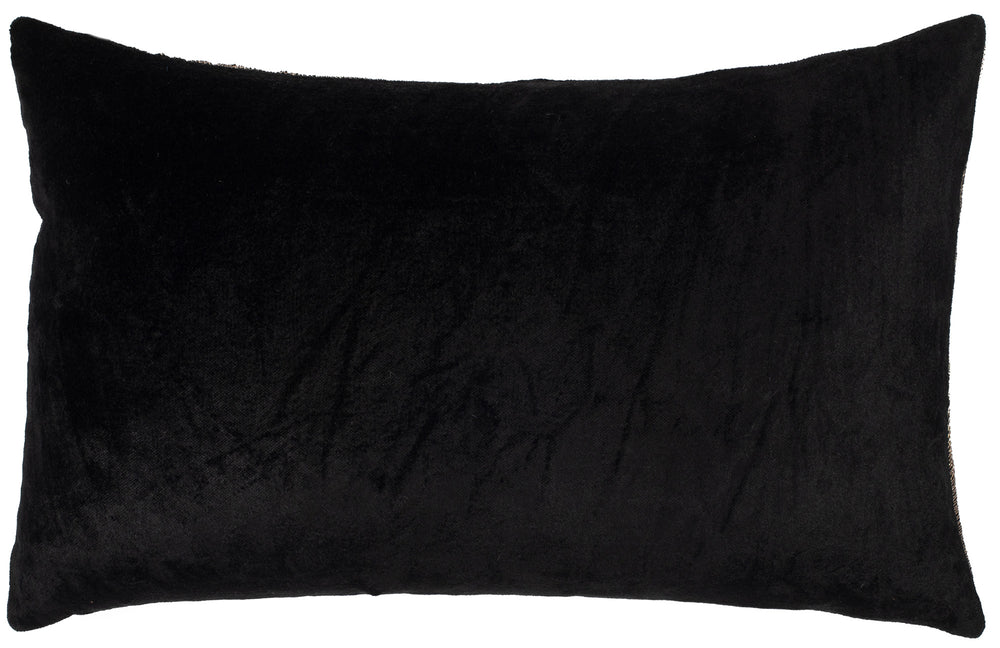 Zari Gold Embroidery on Black Velvet 30x50