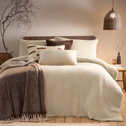RIBBLE SUPER KING DUVET SET NATURAL