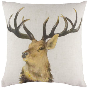 Stag Head Repeat 43x43 C/c White