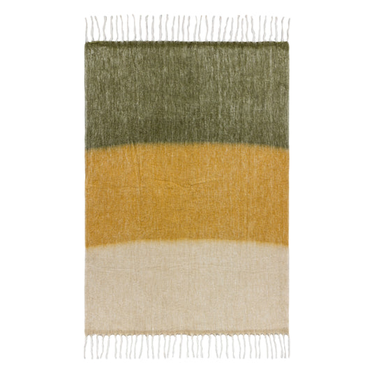 RAWTON OMBRE 130X180 THROW NATURAL/MOSS