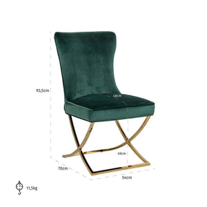 Chair Chelsea Green Velvet / Gold (quartz Green 501) – Richmond Interiors