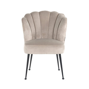 Chair Pippa Khaki Velvet / Black (quartz Khaki 903)