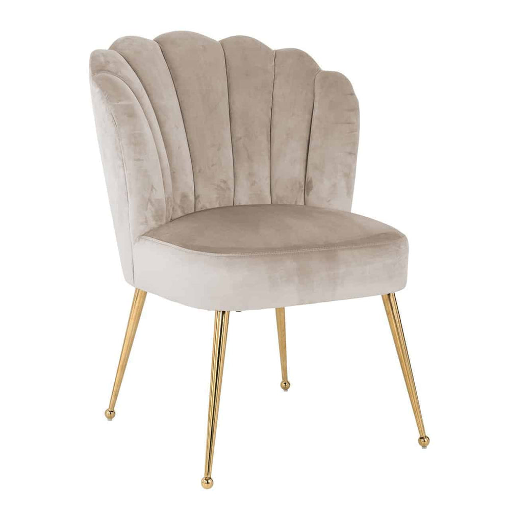 Chair Pippa khaki velvet/ gold (Quartz Khaki 903)