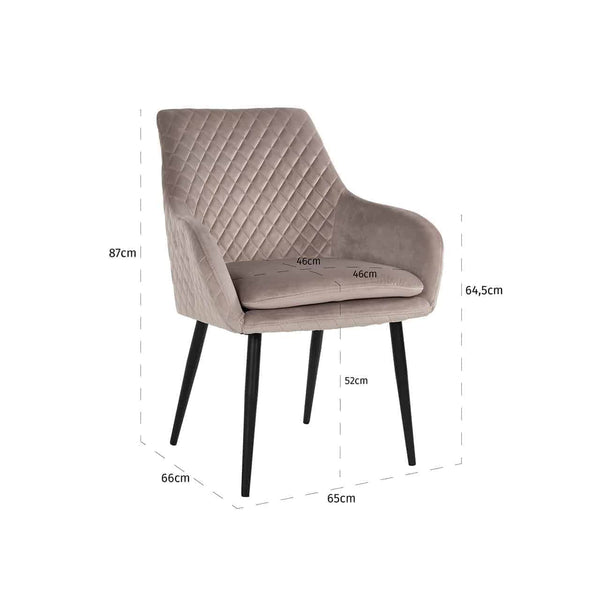 Chair Chrissy Khaki Velvet (quartz Khaki 903)