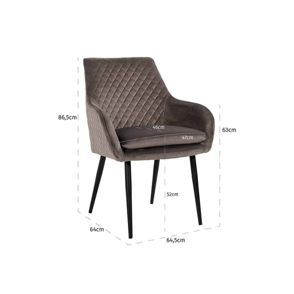 Chair Chrissy Stone Velvet (quartz Stone 101)