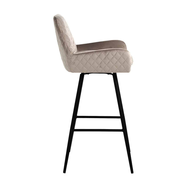 Bar Stool Linsey Swivel Khaki Velvet (quartz Khaki 903)