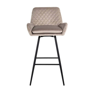 Bar Stool Linsey Swivel Khaki Velvet (quartz Khaki 903)