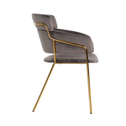 Chair Angelica Stone velvet fire retardant (Quartz Stone 101)- Richmond Interiors