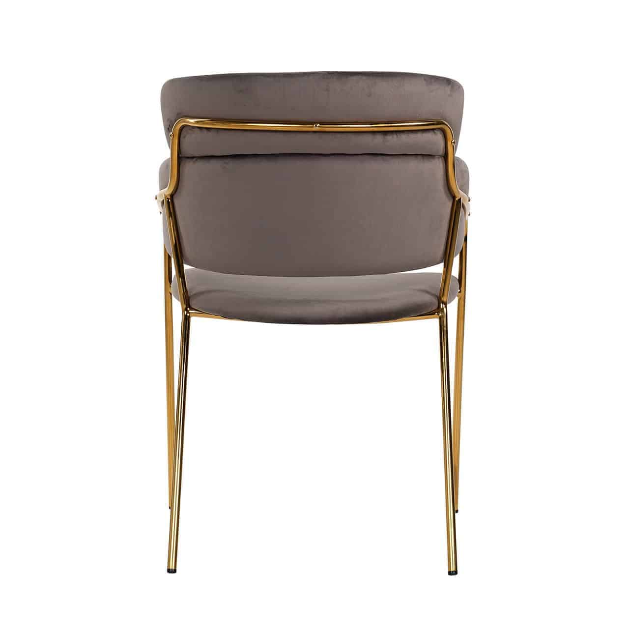 Chair Angelica Stone velvet fire retardant (Quartz Stone 101)- Richmond Interiors