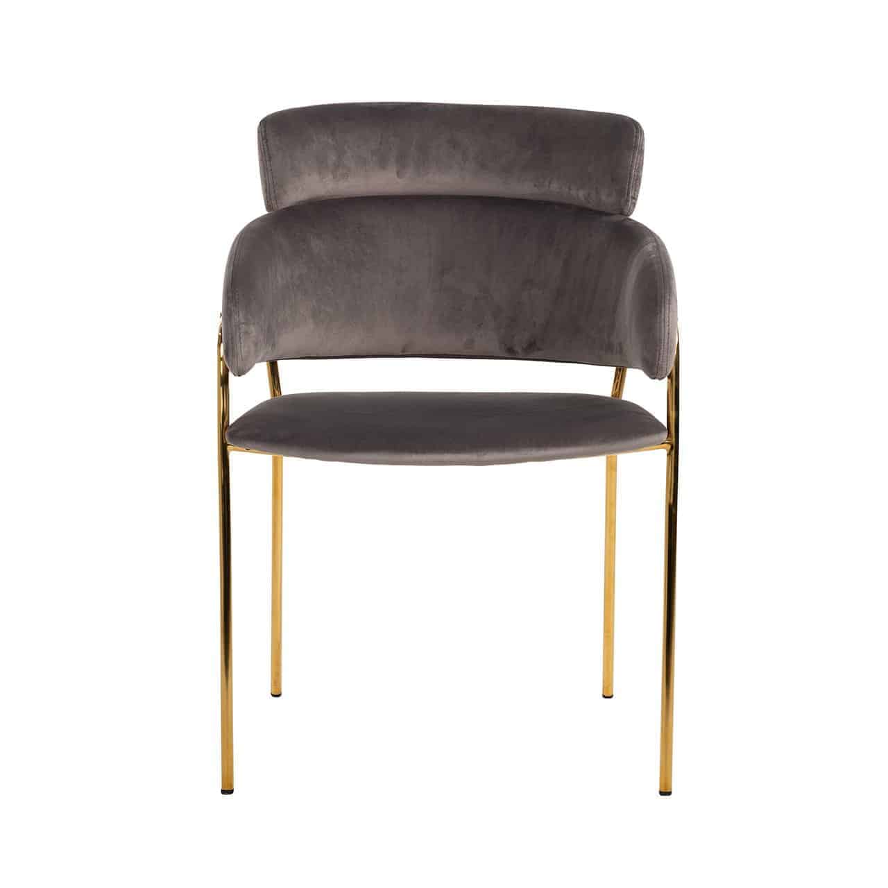 Chair Angelica Stone velvet fire retardant (Quartz Stone 101)- Richmond Interiors