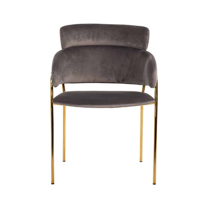 Chair Angelica Stone velvet fire retardant (Quartz Stone 101)- Richmond Interiors