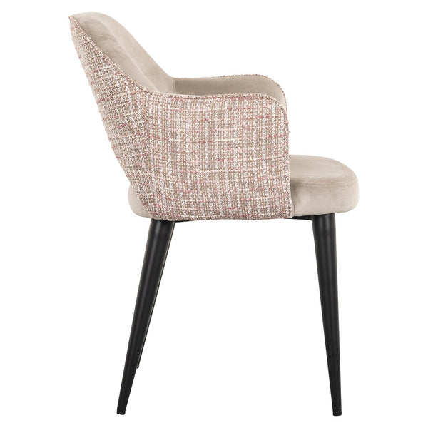 Chair Giovanna Khaki Velvet / Trendy Rose (be Trendy 1673 Rose)