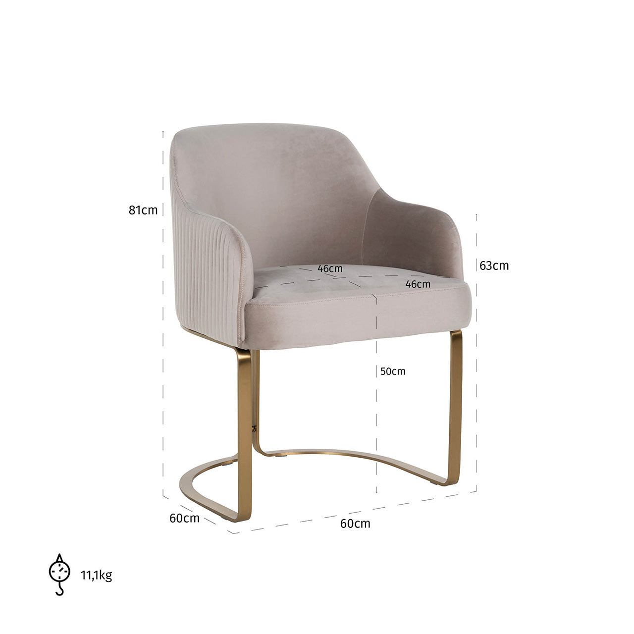 Chair Hadley khaki velvet fire retardant (FR-Quartz 903 Khaki)- Richmond Interiors