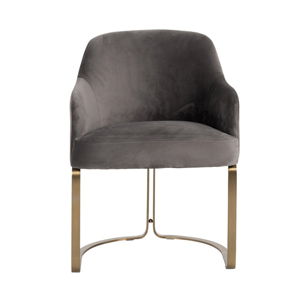 Chair Hadley Stone Velvet / Brushed Gold (quartz Stone 101)