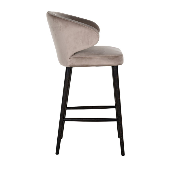 Bar Stool Indigo Khaki Velvet (quartz Khaki 903)