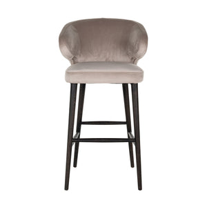 Bar Stool Indigo Khaki Velvet (quartz Khaki 903)