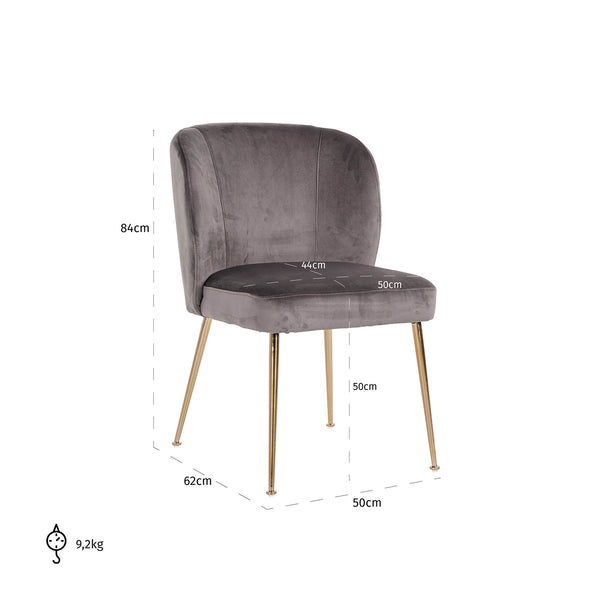 Chair Cannon Stone / Brushed Gold (quartz Stone 101)