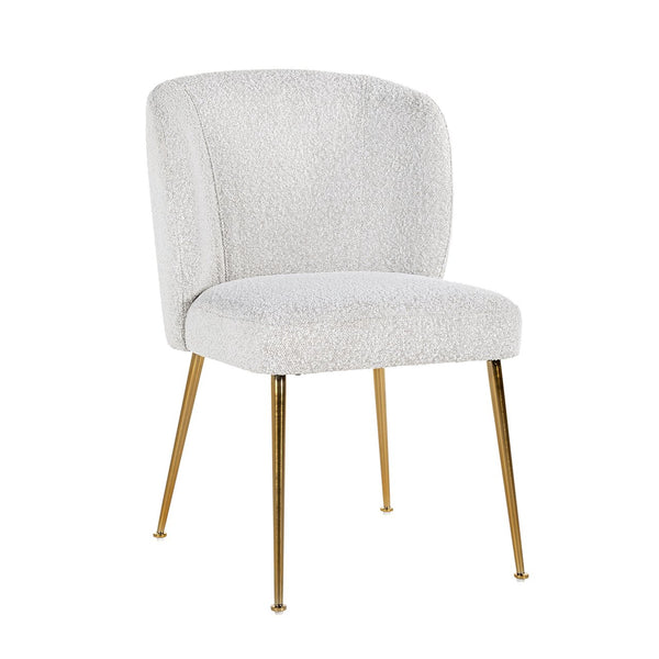 Chair Cannon white bouclé / brushed gold (Copenhagen 900 Bouclé White)