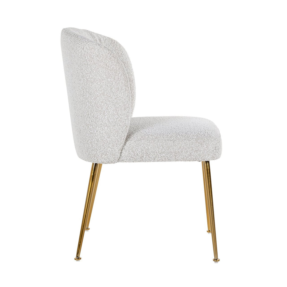 Chair Cannon white bouclé / brushed gold (Copenhagen 900 Bouclé White)