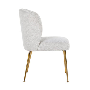 Chair Cannon White Bouclé / Brushed Gold (copenhagen 900 Bouclé White)