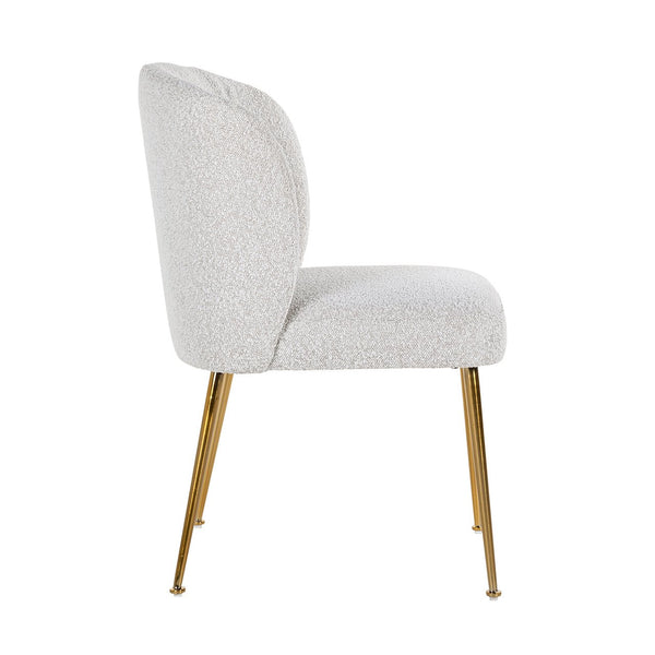 Chair Cannon White Bouclé / Brushed Gold (copenhagen 900 Bouclé White)