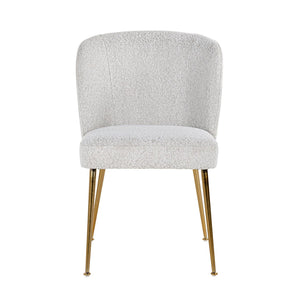 Chair Cannon White Bouclé / Brushed Gold (copenhagen 900 Bouclé White)