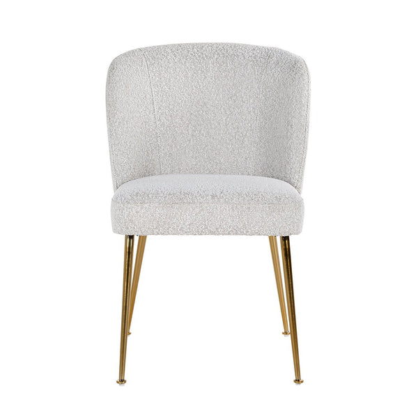 Chair Cannon White Bouclé / Brushed Gold (copenhagen 900 Bouclé White)