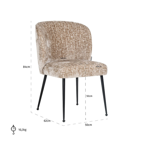 Chair Fallon Shitake Island / Black (shitake Island 124)