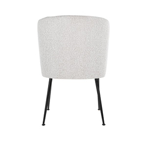 Chair Fallon White Bouclé / Black (copenhagen 900 Bouclé White)