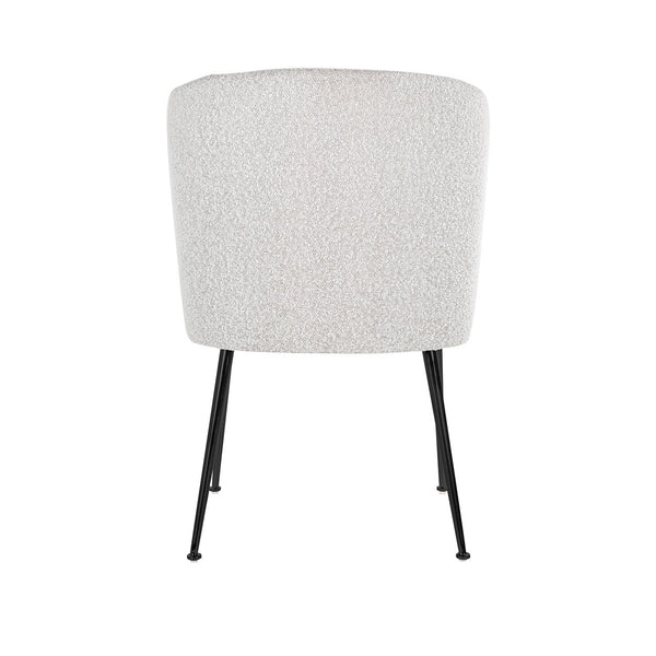 Chair Fallon White Bouclé / Black (copenhagen 900 Bouclé White)