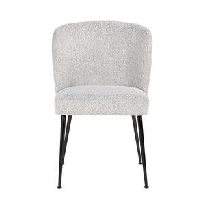 Chair Fallon White Bouclé / Black (copenhagen 900 Bouclé White)