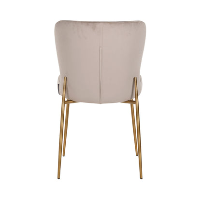 Chair Odessa khaki velvet / burshed gold fire retardant (FR-Quartz 903 Khaki)- Richmond Interiors