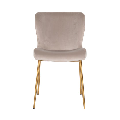Chair Odessa khaki velvet / burshed gold fire retardant (FR-Quartz 903 Khaki)- Richmond Interiors