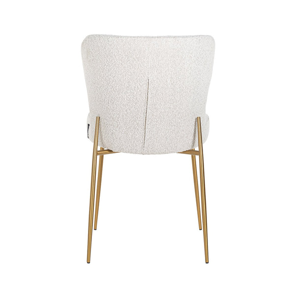 Chair Odessa White Bouclé / Brushed Gold (copenhagen 900 Bouclé White)
