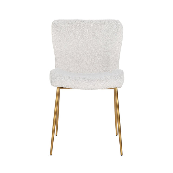 Chair Odessa White Bouclé / Brushed Gold (copenhagen 900 Bouclé White)
