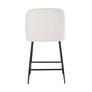 Counter Stool Pullitzer White Bouclé / Black (copenhagen 900 Bouclé White)