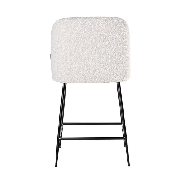 Counter Stool Pullitzer White Bouclé / Black (copenhagen 900 Bouclé White)