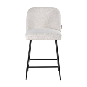 Counter Stool Pullitzer White Bouclé / Black (copenhagen 900 Bouclé White)