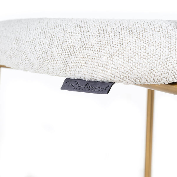 Counter Stool Xenia White Bouclé / Brushed Gold (copenhagen 900 Bouclé White)